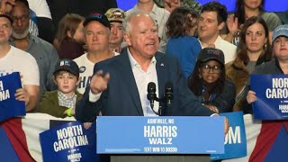 Tim Walz full speech at Asheville NC campaign event Sept 17 2024 [upl. by Aggarwal]