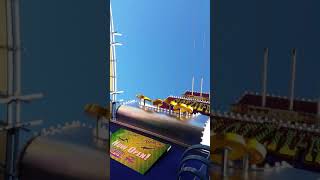 A guy stuck on the Slotzilla Zip Line in Downtown Las Vegas [upl. by Ecydnak]