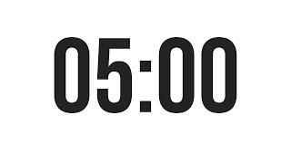 5 MINUTE TIMER  COUNTDOWN TIMER MINIMAL [upl. by Ahsiuqet]