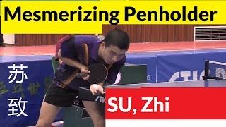 Table Tennis China Amazing Penhold great Forehand and reverse Backhand skills [upl. by Yebba]