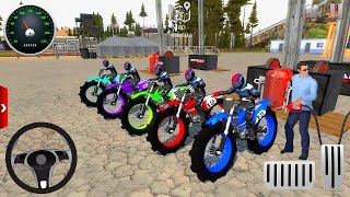 Red Extreme Gamer US Motorbike Online Rock Park Forest Mega Ramp Mud Race 3D  FHD Android Gameplay [upl. by Rains]