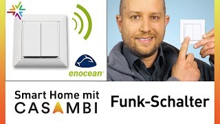 Casambi EnOcean FunkSchalter  Lichtsteuerung per Funk ohne Batterie und Kabel [upl. by Nuahsel]