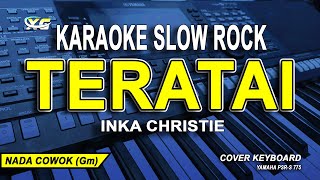 Inka Christie  Teratai Lirik Karaoke Slow Rock Nada rendah pria [upl. by Gasper]