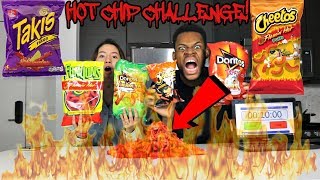 EXTREME EXTRA HOT CHIP CHALLENGE WITH MY GIRLFRIEND OUR MOUTHS BURNT [upl. by Ainesej]