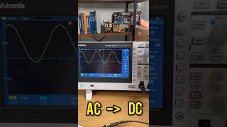 AC zu DC Die einfachste Gleichrichtung Einweggleichrichter elektronik strom [upl. by Ahsihat47]