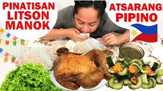 PINATISAN LITSON MANOK ATSARANG PIPINO Mukbang Cooking Filipino Food Cookbang Recipe [upl. by Aholla656]