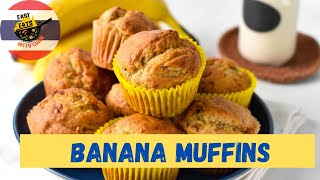 Delicious Banana Muffins Recipe 🍌  EasyEatsWithChan [upl. by Halet374]