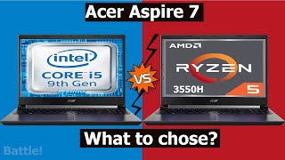 Acer Aspire 7  The Power Battle of Intel i5 9300H vs Ryzen 5 3350H [upl. by Shifrah140]