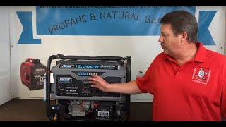 Pulsar 12000W Watt Generator  Conversion video from gas to Propane amp Natural Gas [upl. by Elleirbag]