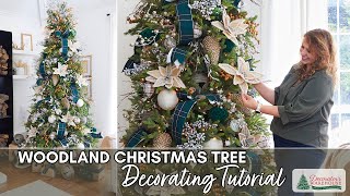 Woodland Christmas Tree Decorating Tutorial  Neutral Christmas Decor [upl. by Suiramad262]