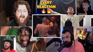 MMA YOUTUBERS react to Alex Pereiras BRUTAL finish of Khalil Rountree🔥 [upl. by Leeland147]