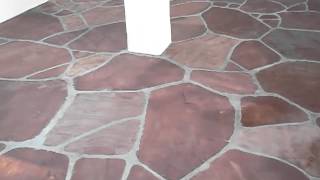 Flagstone flooring after sealing with wet look [upl. by Valida]