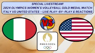 2024 Olympic Womens Volleyball Gold Medal Match Italy vs USA Live PlayByPlay amp Reactions [upl. by Elexa]