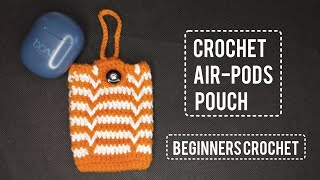 Crochet key chain pouch Crochet air pods case Crochet coin purse [upl. by Gladi]