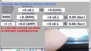 S7 1200 AND ALTIVAR 320 IN PROFINET COMMUNICATION [upl. by Eneiluj148]