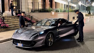 Monaco Luxury Cars and Nightlife at The Casino de Montecarlo [upl. by Pain]