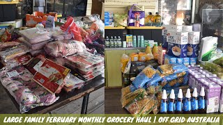 Monthly Grocery Haul  Large Family of 8  Costco Aldi Coles Woolworths  Off Grid Australia [upl. by Eremehc]