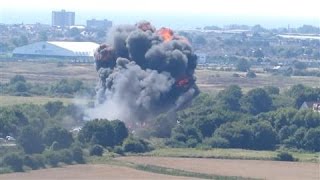 UK Air Show Crash Dramatic Video Captures Moment of Impact [upl. by Irakuy]