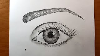 Disegni facili  Un modo semplice per disegnare un occhio realistico per i principianti  draw a eye [upl. by Alig]