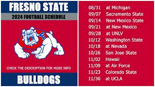 2024 Fresno State Bulldogs Football Schedule [upl. by Annav52]