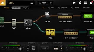 Metallica SEEK amp DESTROY guitar tone demo using Bias FX 2 mobile work in progress [upl. by Domela]