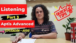 APTIS ADVANCED LISTENING PART 3 Audio y trucos para saber responder ✅ [upl. by Aivatra68]