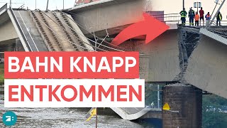 Dramatischer Einsturz Brücke fällt in Elbe  Straßenbahn entgeht Katastrophe [upl. by Marlon976]