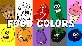 Food Colors Karaoke  SingAlong Kids Songs by English Tree TV  king mr usa kids video [upl. by Llednav]