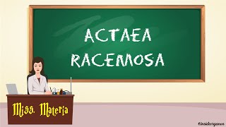 ACTEA RACEMOSAHOMOEOPATHIC MEDICINEALLEN KEYNOTES EXPLAINED DRDEEKSHA [upl. by Sonny330]