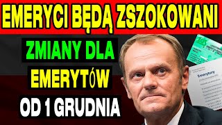 PILNIE ZMIANY DLA EMERYTÓW OD 3 GRUDNIA 2024 ZUS OGŁOSIŁ SZCZEGÓŁY DATY I KWOTY PŁATNOŚCI [upl. by Cathrin]