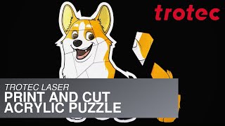 Trotec Featured Laser App Print and Cut Acrylic Puzzle [upl. by Cary]