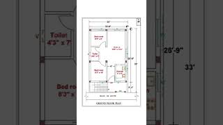 33×20 house plan house plan shirf 660 sqft area me ytshorts viralvideo house [upl. by Leanor]