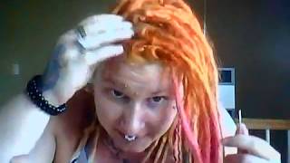 How to attach fake dreads to real dreads temporarily [upl. by Sean]