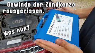 Gewinde der Zündkerze kaputt Rettung durch HELICOIL [upl. by Yelknirb799]