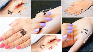 Cute Mehndi Tattoos❤️  6 Different types of Mehndi Tattoo Designs for Beginners [upl. by Nwad872]