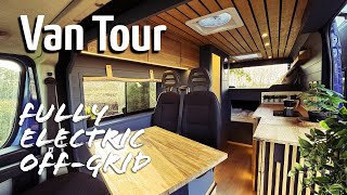 VAN TOUR  Fully ELECTRIC OFFGRID 4 Berth camper  XLWB Peugeot Boxer Dory [upl. by Coad187]