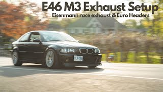 Exterior Sound E46 M3 w eisenmann race exhaust amp euro headers [upl. by Iene]