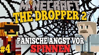 The Dropper 2  Angst vor Spinnen Minecraft Adventure Map 4 FacecamGerman [upl. by Melvena]