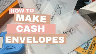 HOW TO MAKE VELLUM CASH ENVELOPES TUTORIAL  DIY A6 CASH ENVELOPES [upl. by Tenaj]