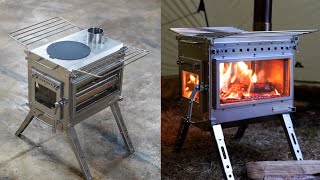 Camping Wood Stove Making Process and Test Burn  Downsizing MStove V2 for Hot Tent [upl. by Sammie960]