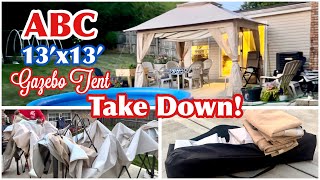 ABC Canopy 13x13 Gazebo Tent Take Down  How To Disassemble [upl. by Raphael]