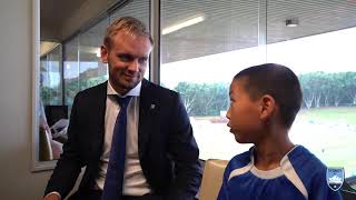 Junior Journo  Peter Interviews Siem de Jong [upl. by Llerrot468]