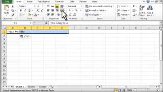 Excel 2010 How To Merge and Center Cells  Tutorial Tips and Tricks [upl. by Koal]