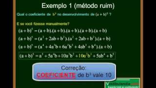 Matemática  Aula 29  Binômio de Newton  Parte 5 [upl. by Bobette]