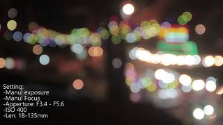 Canon 1200D Video Test Low Light at night  18135mm lens  with audio [upl. by Kelda]