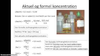 Aktuel og formel stofmængdekoncentration [upl. by Erdnuaed]