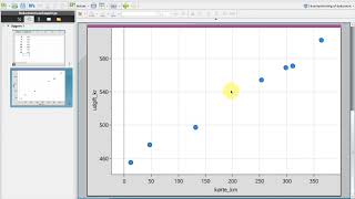 TI nspire lineær regression fra graf [upl. by Aleek379]