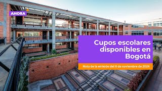 Los colegios de Bogotá tienen cupos para todos los cursos  Educación [upl. by Meihar]