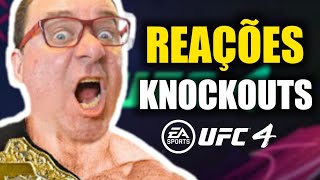 REAÇÕES DO RICFAZERES AO DAR KNOCKOUTS NO UFC4 [upl. by Nilac]