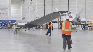 MQ4C Triton Wing Heads to Palmdale California [upl. by Tedi]